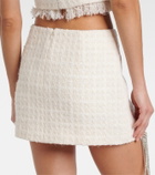 Area Embellished tweed miniskirt
