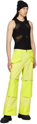 Dion Lee Yellow Straight-Leg Cargo Pants