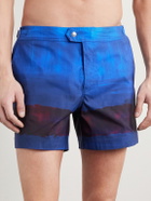 TOM FORD - Straight-Leg Mid-Length Dégradé Swim Shorts - Blue
