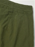 Remi Relief - Straight-Leg Cotton-Blend Drawstring Cargo Trousers - Green