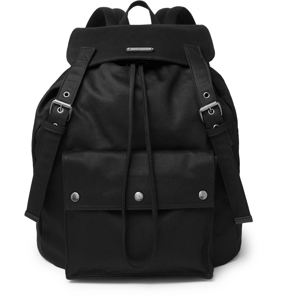 Saint Laurent Canvas Backpack - YSL Backpack - Black 