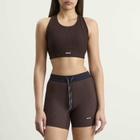 Bandit Women's Variegated Stripe Cadence Longline Bra in Cacao/Bandit Black
