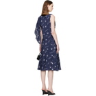 Sandy Liang Navy Sonata Midi Dress