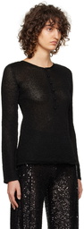 TOM FORD Black Shiny Long Sleeve T-Shirt