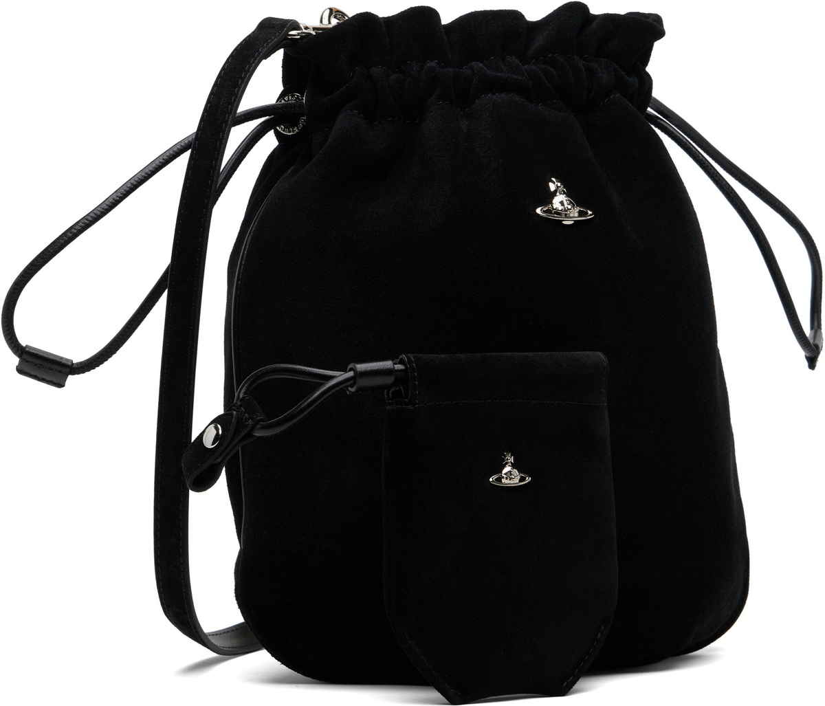 Vivienne Westwood Black Drawstring Pouch Bag