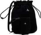 Vivienne Westwood Black Drawstring Pouch Bag