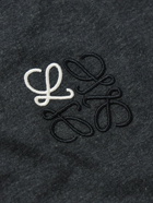 Loewe - Slim-Fit Logo-Embroidered Cotton-Jersey T-Shirt - Gray