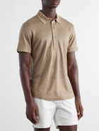 Orlebar Brown - Sebastian Linen-Jersey Polo Shirt - Brown