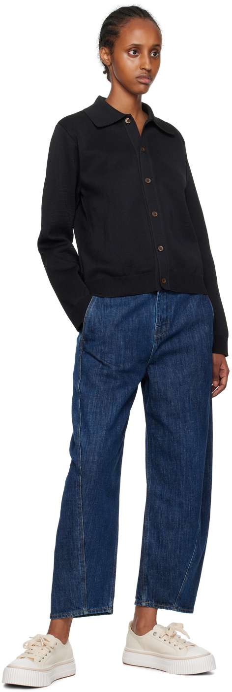 Our Legacy Black Evening Polo Cardigan Our Legacy