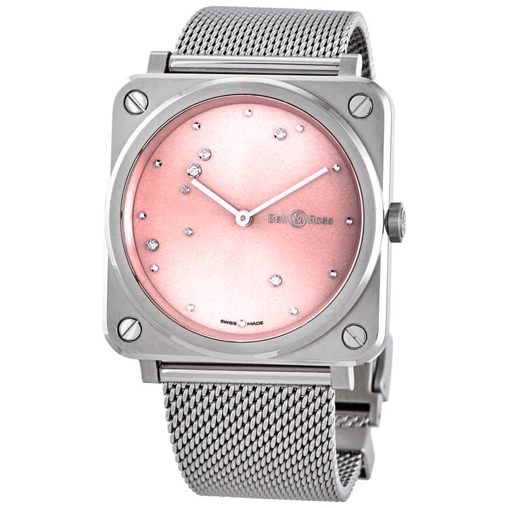 Photo: Bell and Ross Pink Diamond Eagle Quartz Pink Dial Ladies Watch BRS-EP-ST/SST