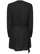 MAISON MARGIELA - Belted Wool Crepe Playsuit W/ Collar