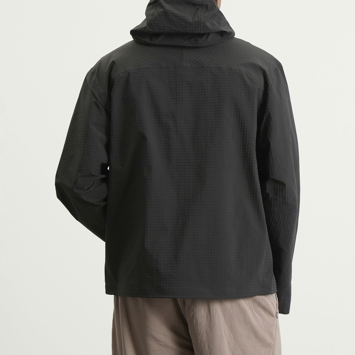 Hiking Patrol Men's Waypoint Ripstop Hooded Jacket in Charcoal Black