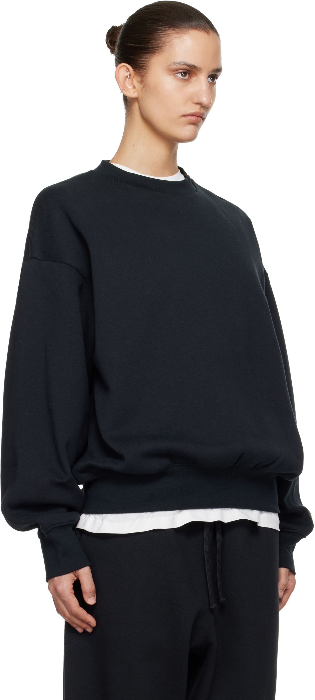 Fear of God ESSENTIALS Black Classic Crewneck Sweatshirt