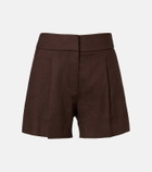 Veronica Beard Haina linen-blend twill shorts