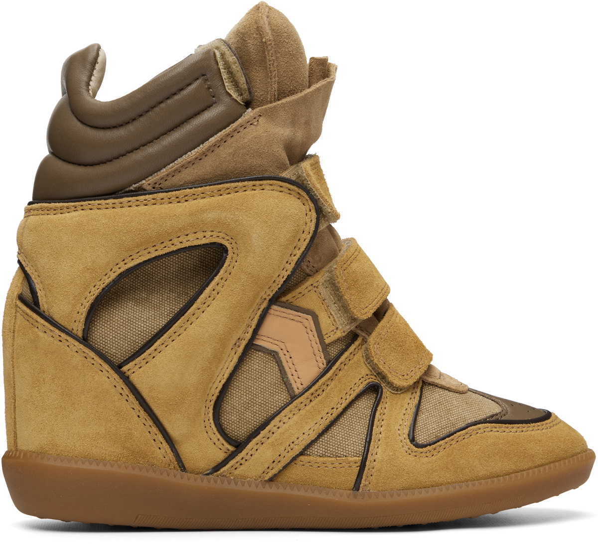 Isabel Marant Khaki & Tan Bekett Sneakers