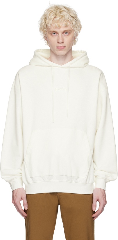 Photo: BOSS Off-White Embroidered Hoodie
