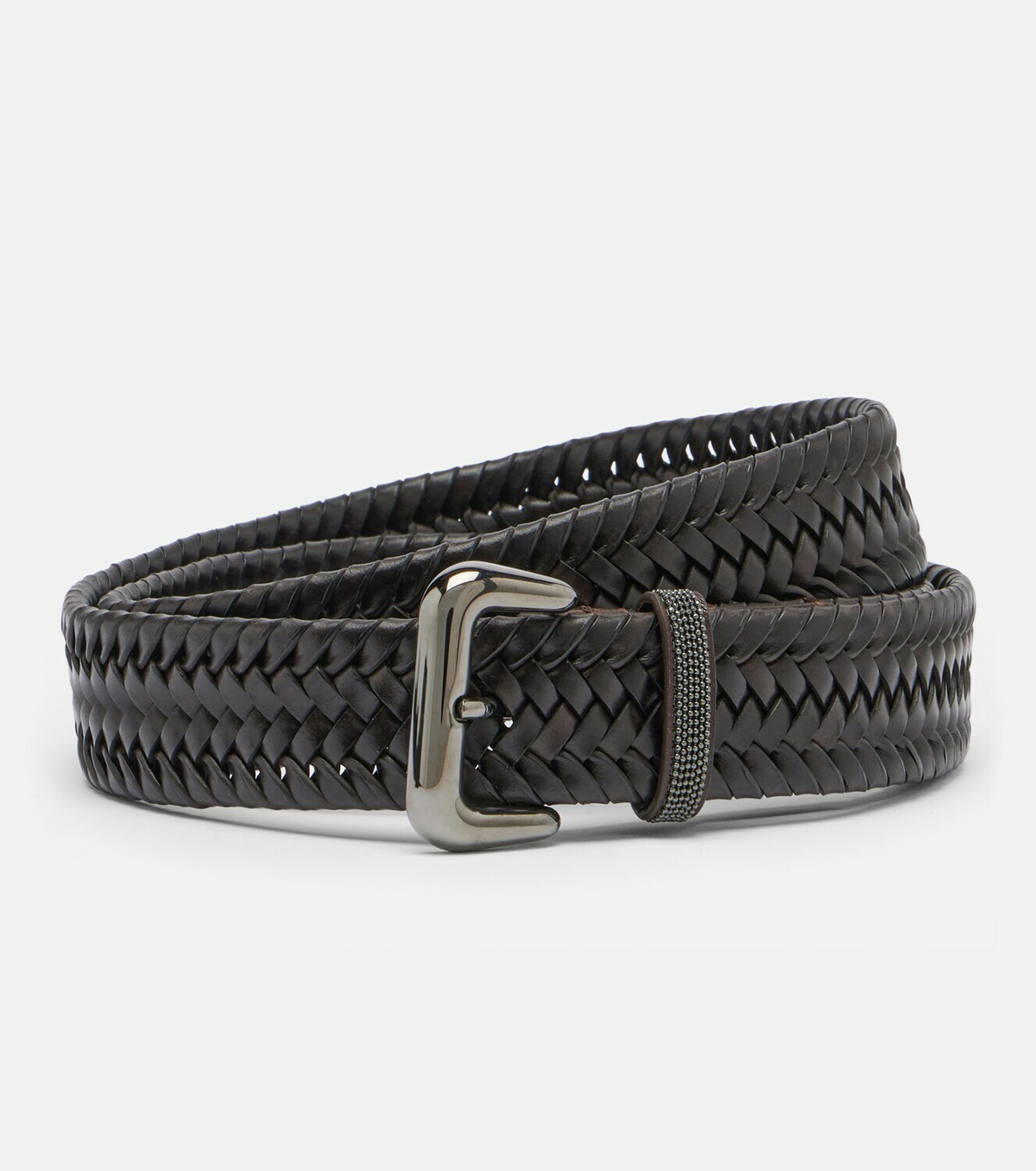 Brunello Cucinelli Monili braided leather belt