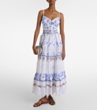 Camilla All About That Lace linen midi skirt