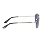Tom Ford Silver Marko Aviator Sunglasses