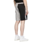 adidas Originals Black and Grey Blocked 3-Stripes Shorts