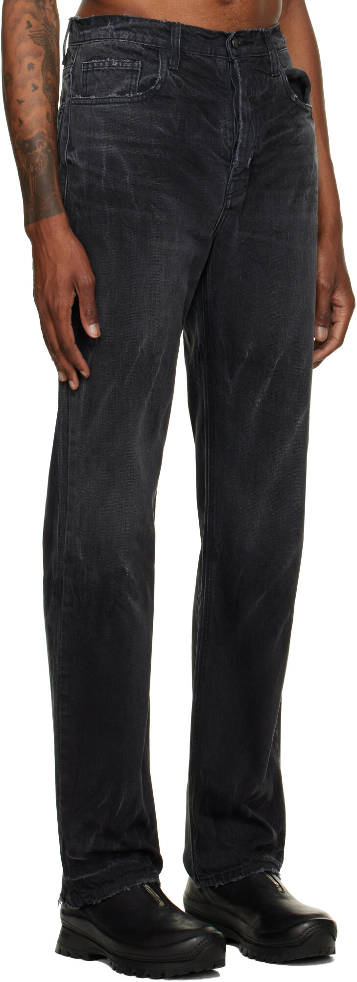 ALEXANDER DIGENOVA Black Straight Leg Jeans