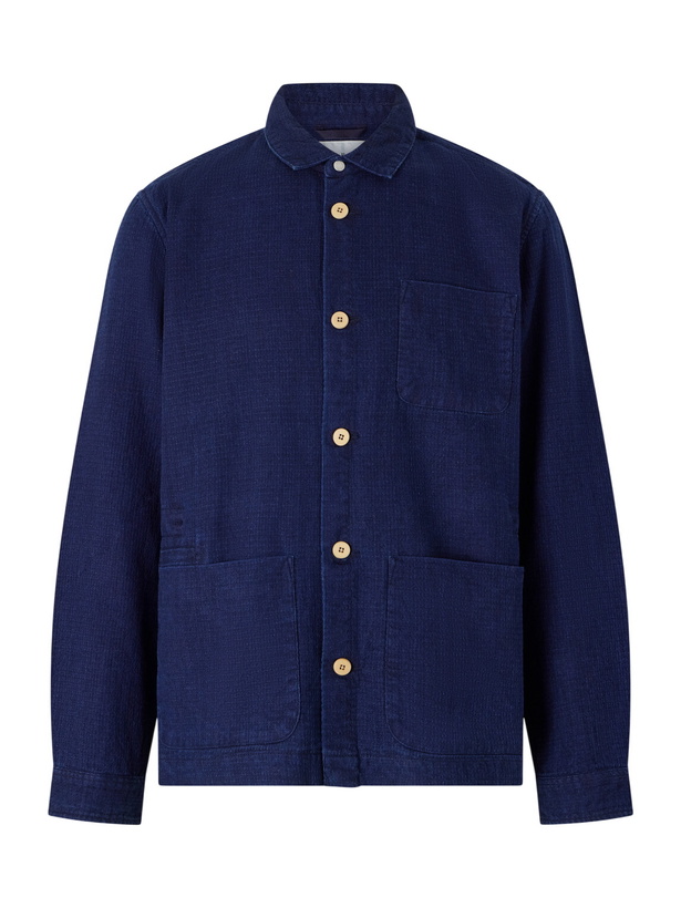 Photo: Folk - Assembly Checked Cotton Jacket - Blue