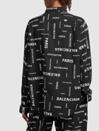 BALENCIAGA - Paris Allover Viscose Poplin Shirt