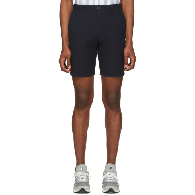 Photo: Norse Projects Navy Seersucker Aros Shorts