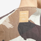 Norse Projects Men's Peter Camo Nylon Insulated Vest in Espresso