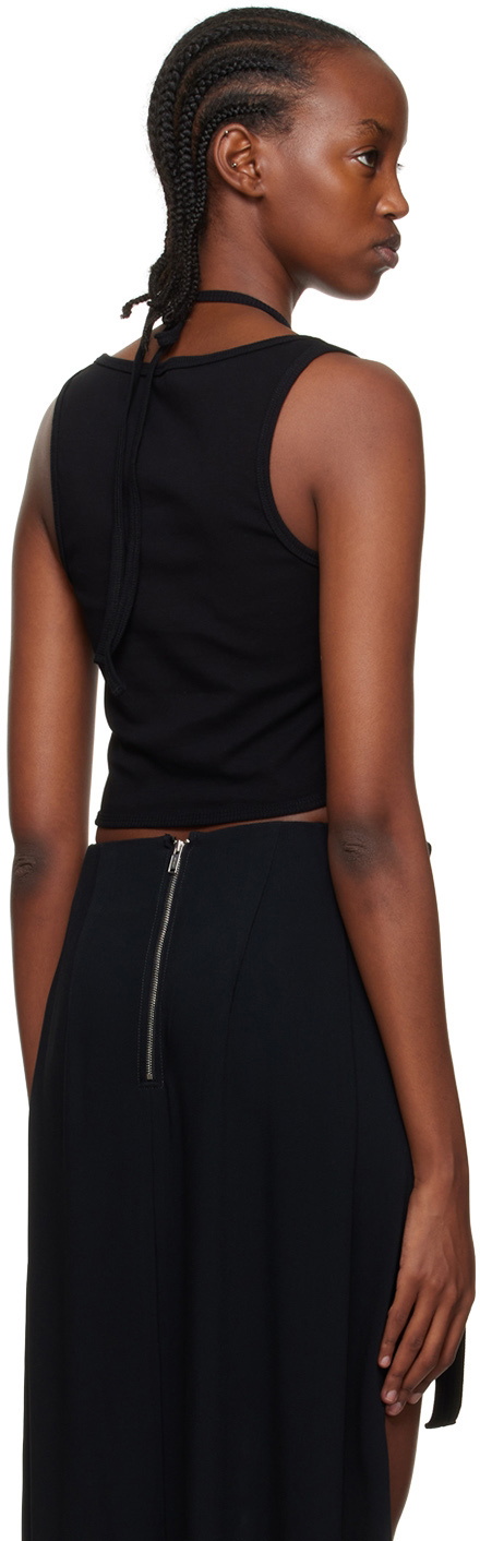 Dion Lee Black Double Tie Tank Top