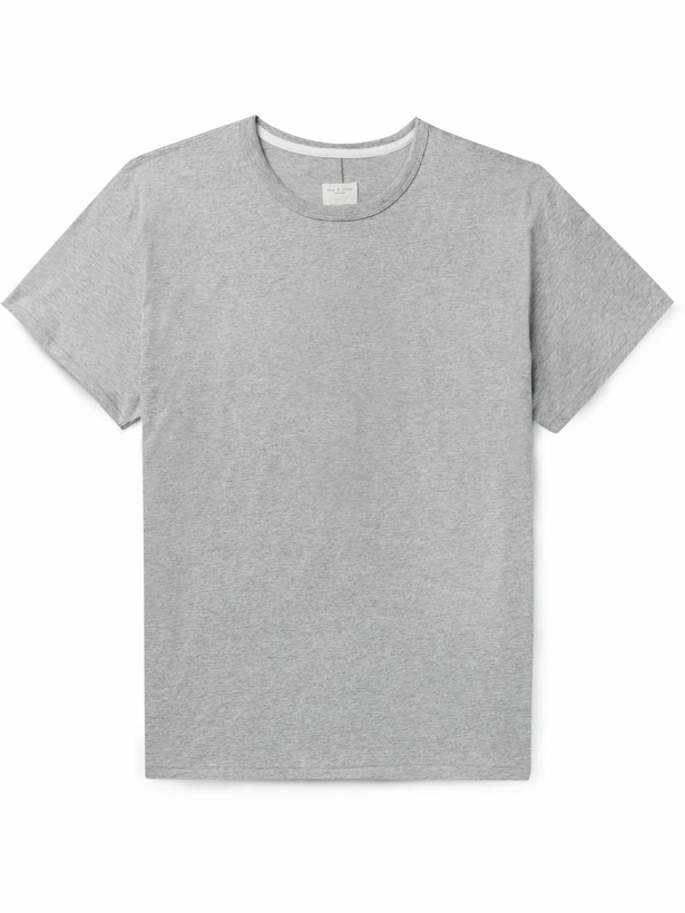 Photo: Rag & Bone - Mélange Organic Cotton-Jersey T-Shirt - Gray