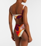 Cala de la Cruz Leon floral bikini top