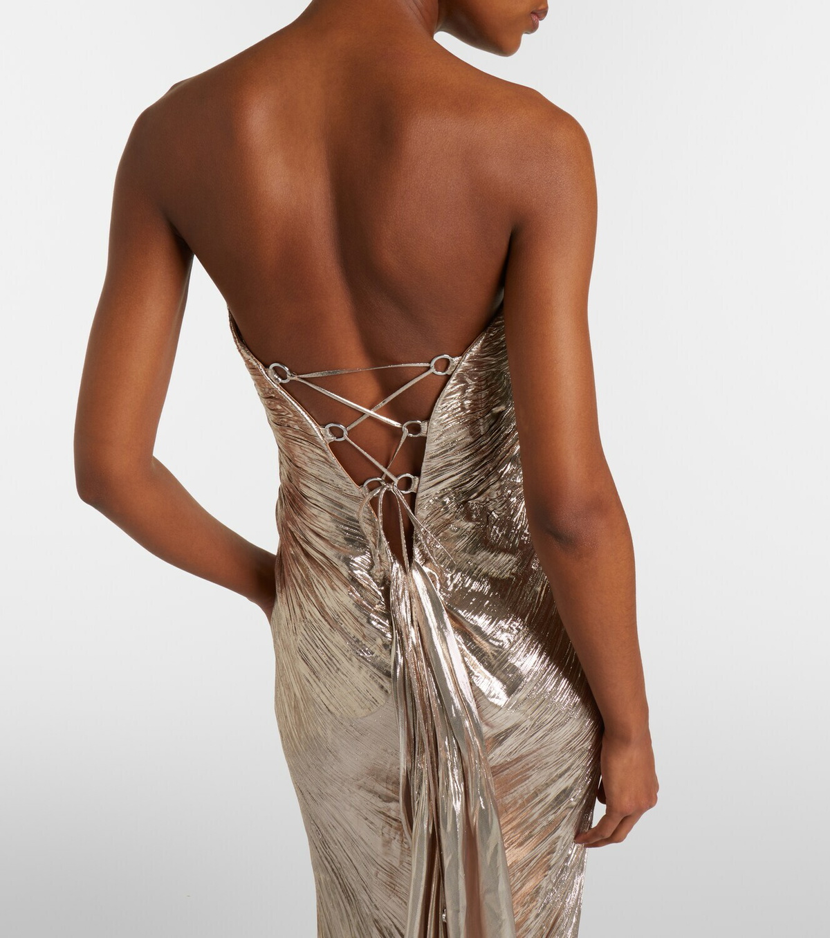 Maria Lucia Hohan Mirren silk-blend chiffon bustier gown