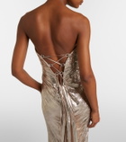 Maria Lucia Hohan Mirren silk-blend chiffon bustier gown
