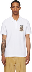 Moschino White Teddy Polo
