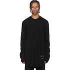 Julius Black Draped Long Sleeve T-Shirt