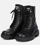 Miu Miu Leather combat boots