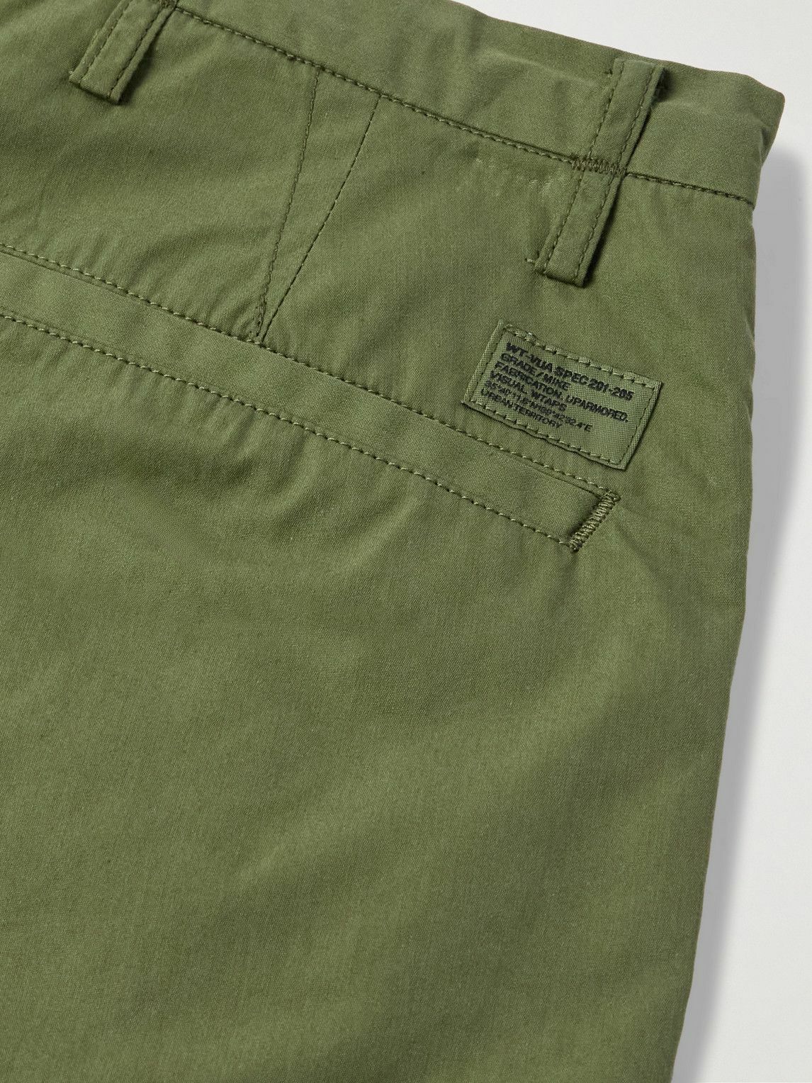 WTAPS - Straight-Leg Logo-Appliquéd Pleated Cotton-Blend