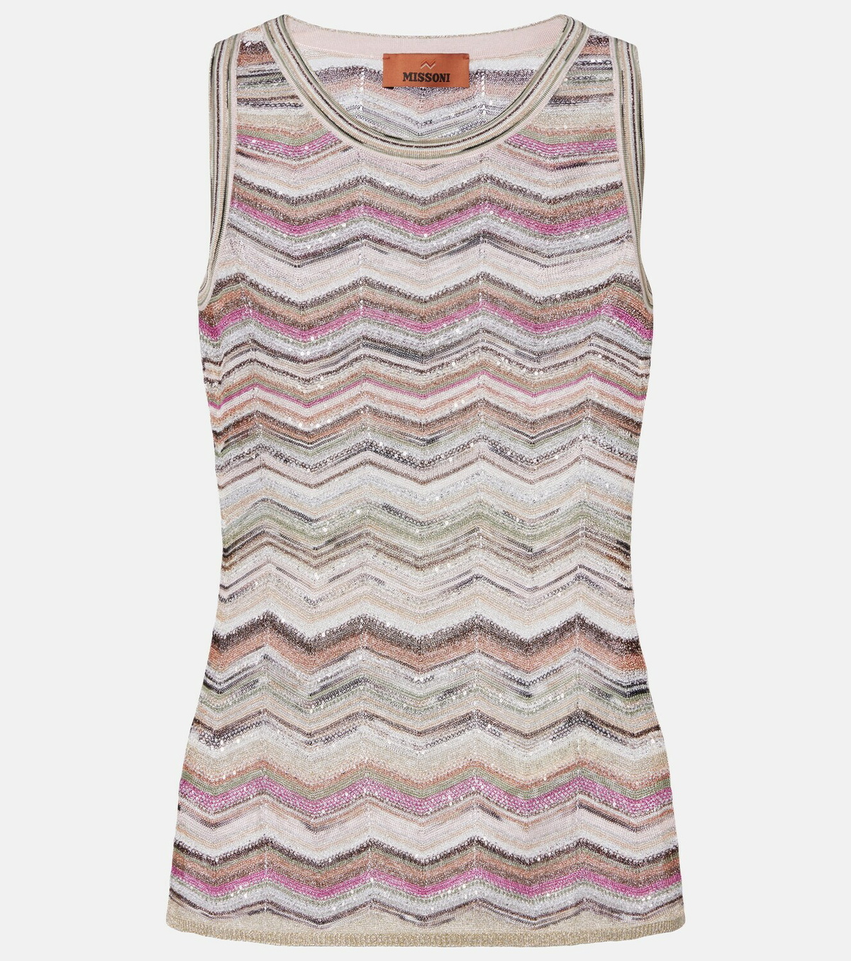 Missoni Zigzag sequined lamé top