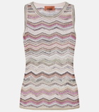 Missoni Zigzag sequined lamé top