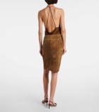 Tom Ford Suede pencil skirt