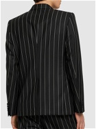 DOLCE & GABBANA Pinstriped Double Breasted Wool Jacket
