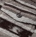 Isabel Marant - Gervon Brushed Wool-Blend Jacquard Overshirt - Gray