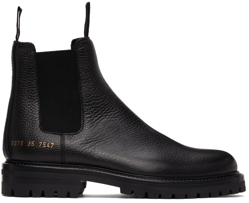 Photo: Common Projects Black Winter Chelsea Boots