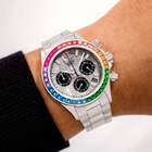 Duxot Accelero Meteorite Chronograph Quartz Silver Dial Mens Watch DX-2071-22