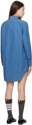Thom Browne Blue Buttoned Minidress