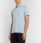 Derek Rose - Ramsay Stretch Cotton and Tencel-Blend Piqué Polo Shirt - Blue