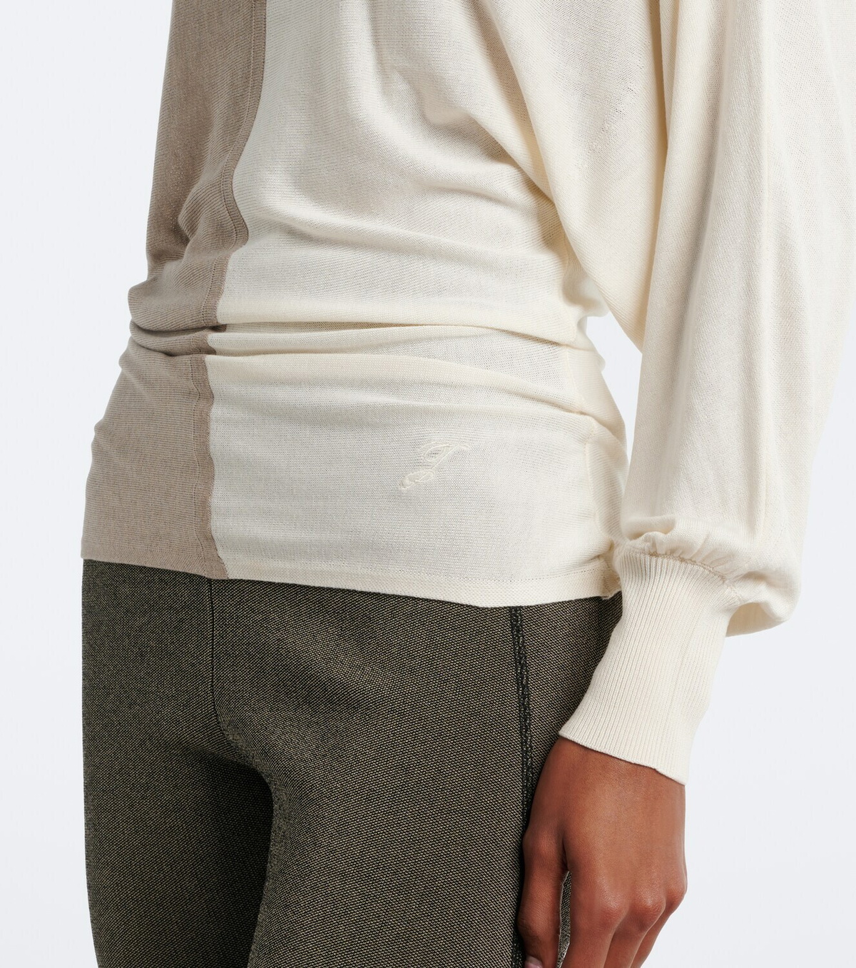 Jacquemus Paneled silk-blend sweater