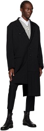 Yohji Yamamoto Black Asymmetric Coat