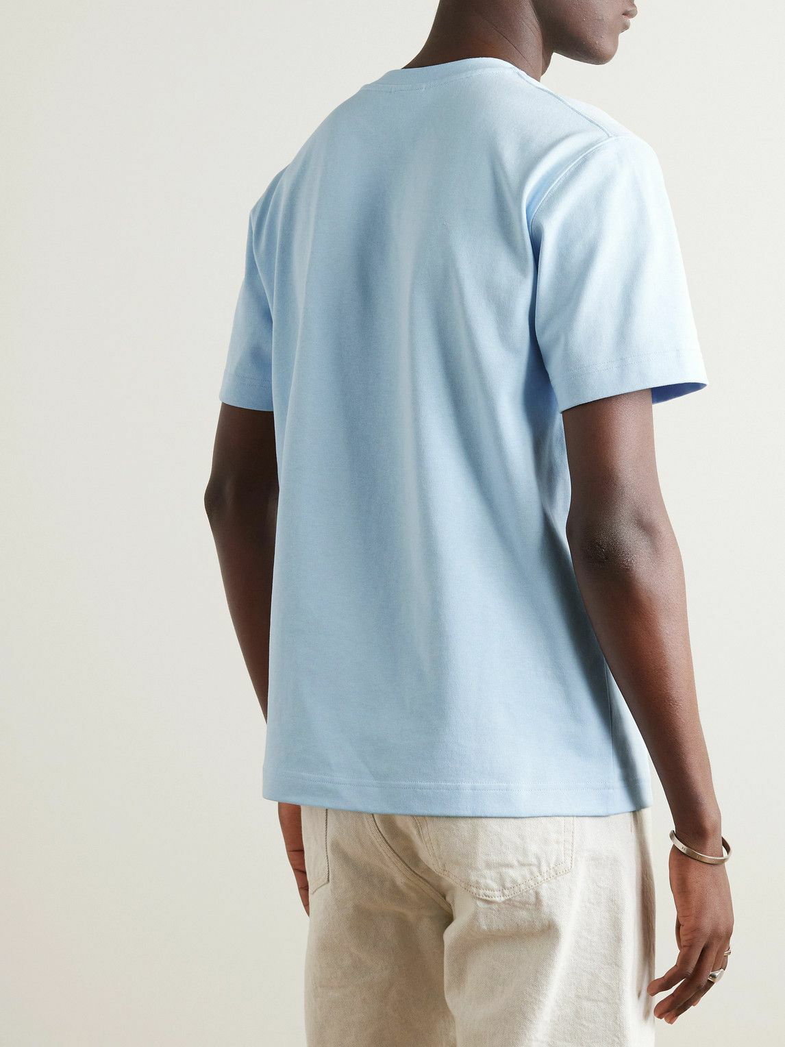Jacquemus - Grosgrain-Trimmed Logo-Embroidered Cotton-Jersey T-shirt ...